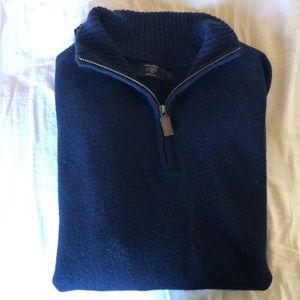 J. Crew 100% wool mens sweater - navy, sz L